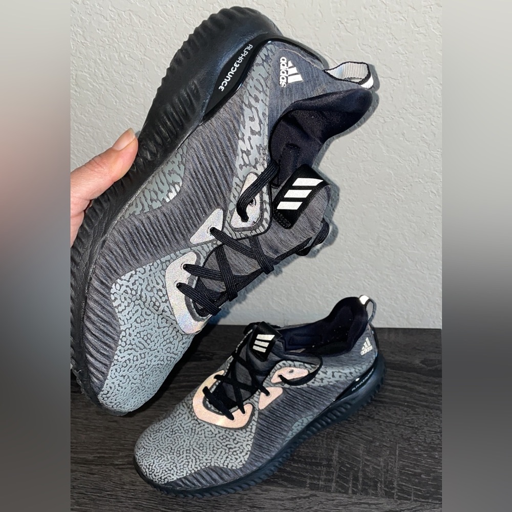 Adidas Black Alphabounce Shoes Size 7.5